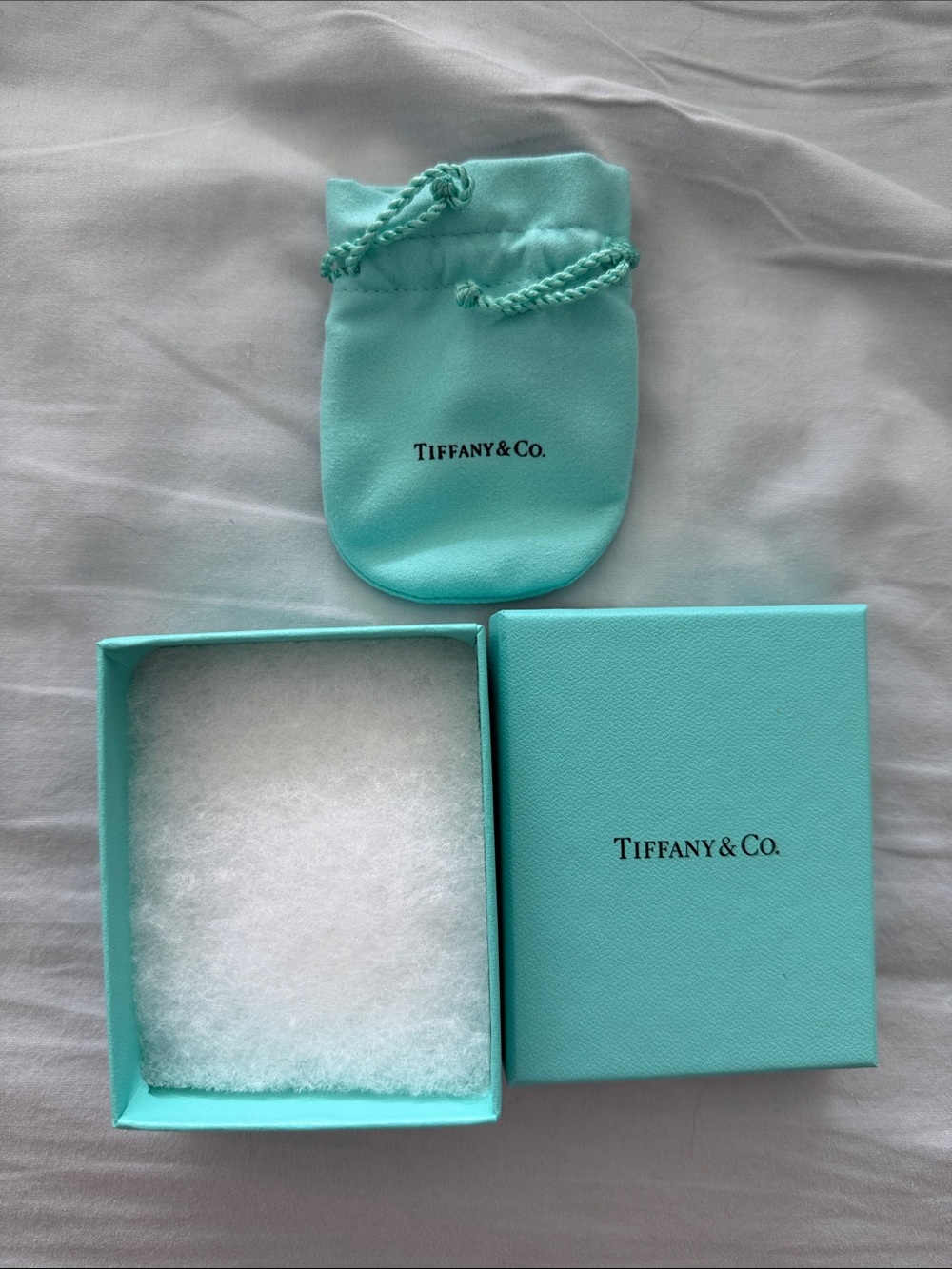 Tiffany & Co. Blue Box with Drawstring Pouch NWT